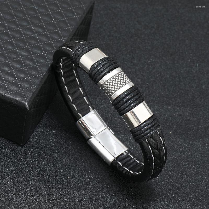 Link Bracelets European And American Fashion Woven Men's Leather Retro Punk Rope Magnetic Buckle Jewelry
Link Bracelets European And American Fashion Woven Men's Leather Retro Punk Rope Magnetic Buckle Jewelry