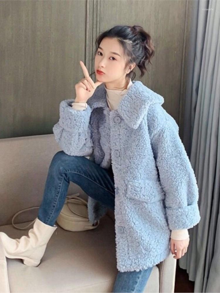 Women' Fur Vintage Solid Turn Down Collar Faux Winter Coat For Women Single Breasted Sheepskin Teddy Coats Korean Pink, Beige
Women' Fur Vintage Solid Turn Down Collar Faux Winter Coat For Women Single Breasted Sheepskin Teddy Coats Korean Pink, Beige