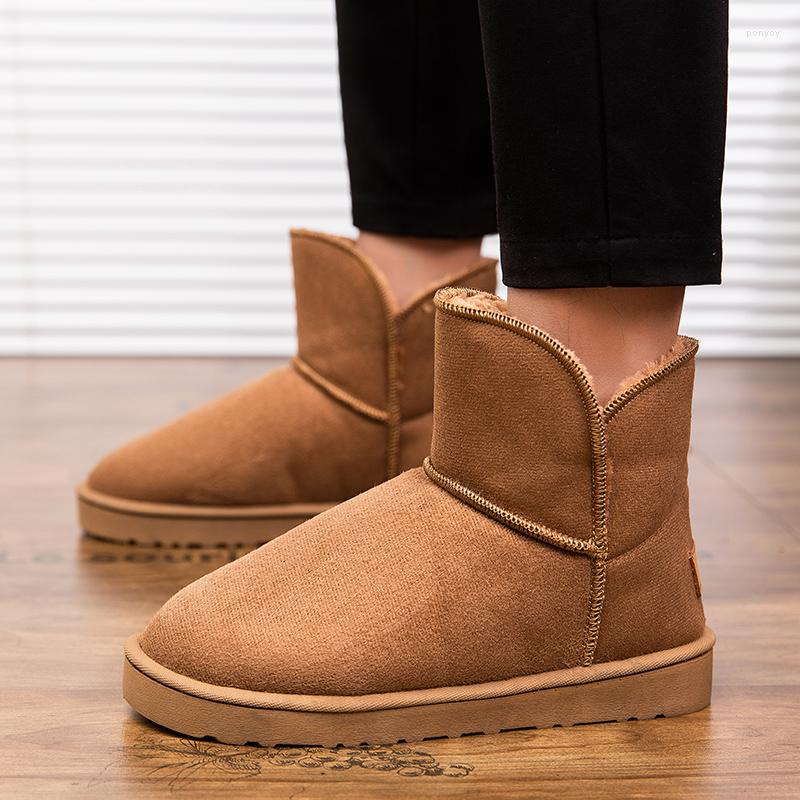 Boots Men Snow Couples Winter Non-Slip Flat Cotton Shoes Outdoor Thick Plush Warm Australia Ankle Artificial Leather, Black
Boots Men Snow Couples Winter Non-Slip Flat Cotton Shoes Outdoor Thick Plush Warm Australia Ankle Artificial Leather, Black