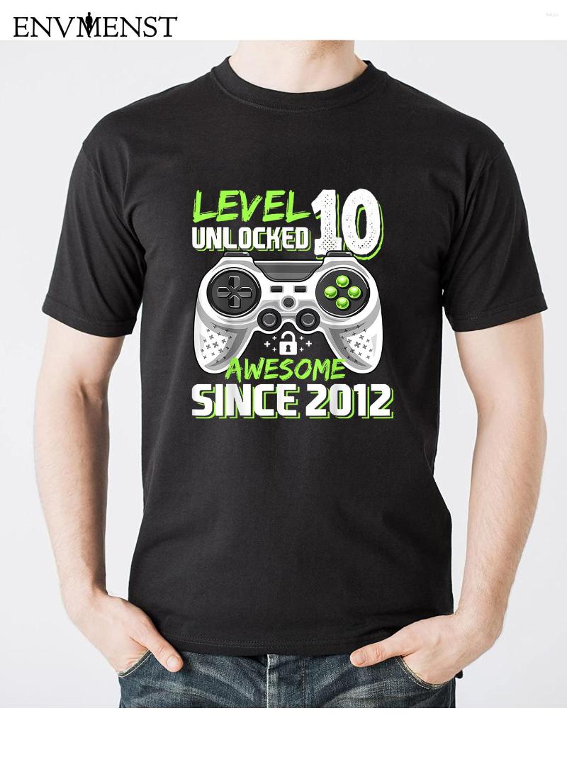 Men's T Shirts Cool 10th Birthday Gift For Boys Cotton Top Men Level 10 Unlocked Awesome 2012 Video Game Unisex Vintage Men's Shirt, Black
Men's T Shirts Cool 10th Birthday Gift For Boys Cotton Top Men Level 10 Unlocked Awesome 2012 Video Game Unisex Vintage Men's Shirt, Black