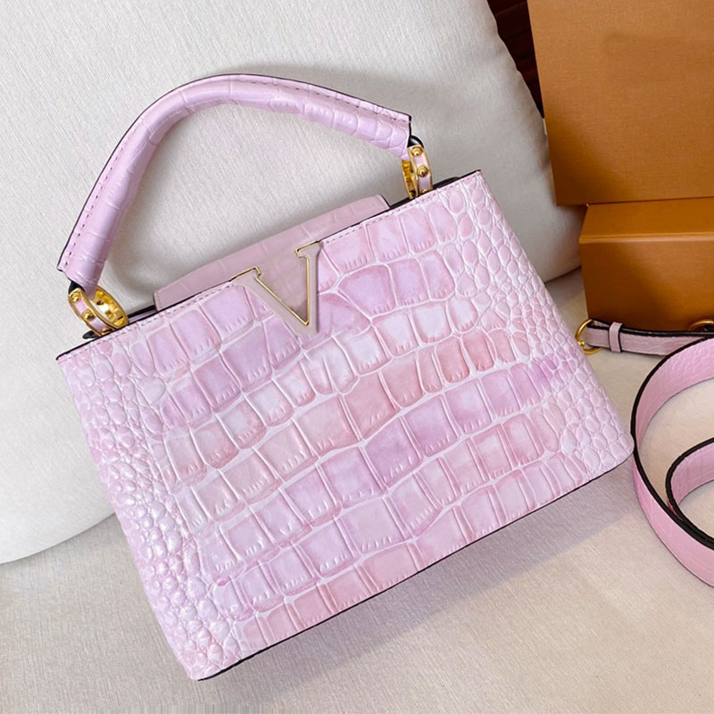 Tote Bag Alligator Shoulder Bags Crossbody Women Handbag Purse Gradient Letters Printing Large Capacity Shopping Pocket Detachable Strap Classical Lady Handbags, #1
Tote Bag Alligator Shoulder Bags Crossbody Women Handbag Purse Gradient Letters Printing Large Capacity Shopping Pocket Detachable Strap Classical Lady Handbags, #1
