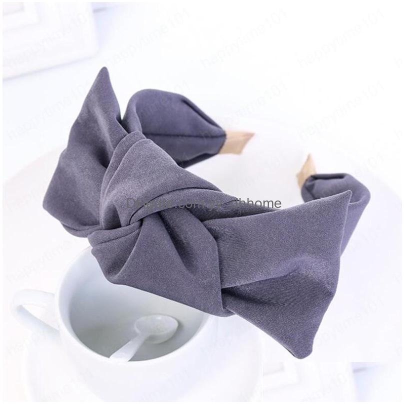 Headbands Fashion Women Headband Wide Side Big Bowknot Hairband Solid Color Turban Casual Hair Accessories Drop Delivery Jewelry Hair Dhnwx
Headbands Fashion Women Headband Wide Side Big Bowknot Hairband Solid Color Turban Casual Hair Accessories Drop Delivery Jewelry Hair Dhnwx