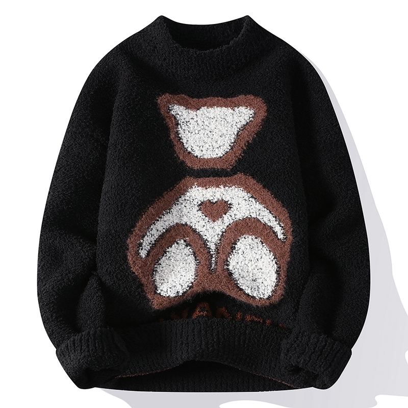 Men's Sweaters Cute Bear Y2k Harajuku Kawaii Retro Cute O Neck Pullover Warm Loose Sweatshirt Women Men Fall Knitted Couple Sweaters 221128, Black
Men's Sweaters Cute Bear Y2k Harajuku Kawaii Retro Cute O Neck Pullover Warm Loose Sweatshirt Women Men Fall Knitted Couple Sweaters 221128, Black