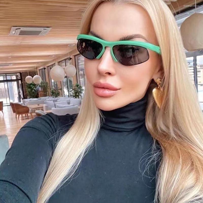 Sunglasses Fashion Y2K Sport Cycling Women Men Outdoor Mercury Silver Mirror Film Sun Glasses Male Semi-Rimless Shades Eyewear
Sunglasses Fashion Y2K Sport Cycling Women Men Outdoor Mercury Silver Mirror Film Sun Glasses Male Semi-Rimless Shades Eyewear