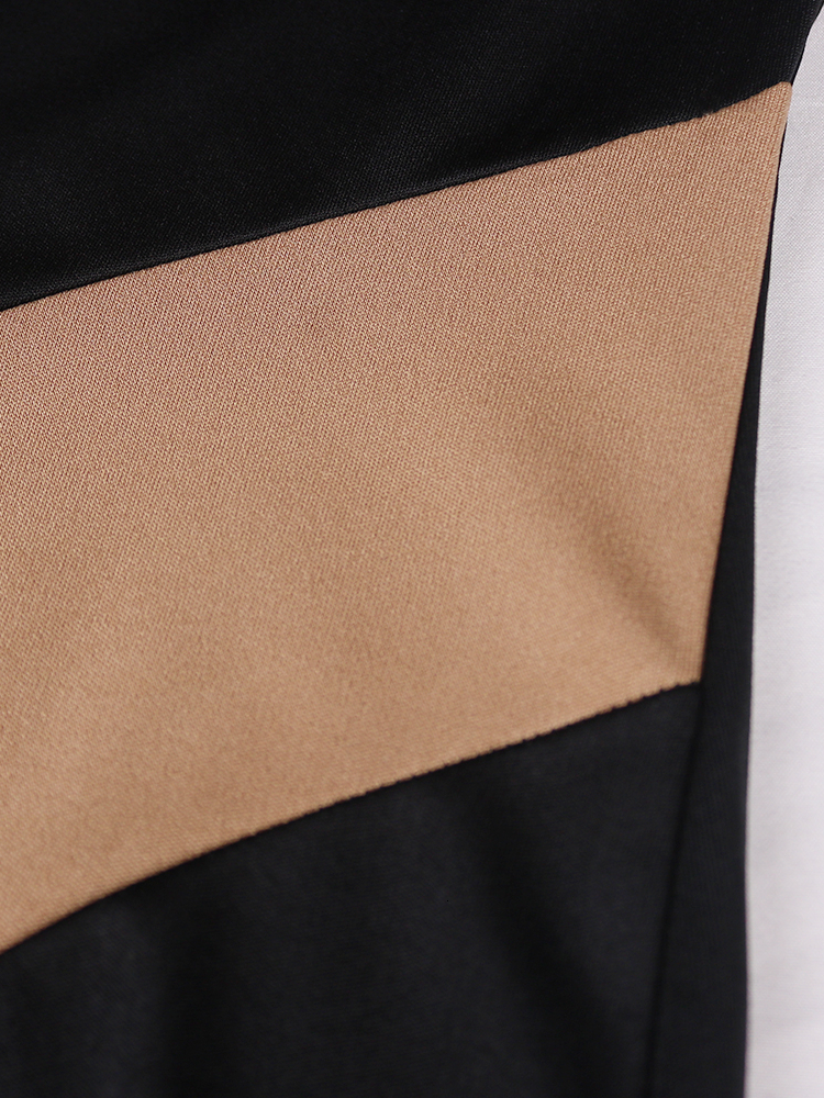 Party Dresses Elegant Women Summer Dress Contrast Irregular Hollow Out Collar Half Sleeve Slim Fit Knee Office Lady Vintage Fashion 221128