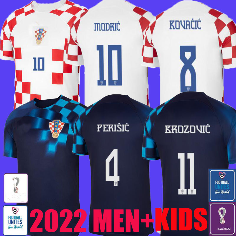 

2022 Croacia MODRIC World Cup soccer jerseys national team MANDZUKIC PERISIC KALINIC 22 23 Croatia football shirt KOVACIC Rakitic Kramaric Men Kids Kit uniforms, Croacia away
