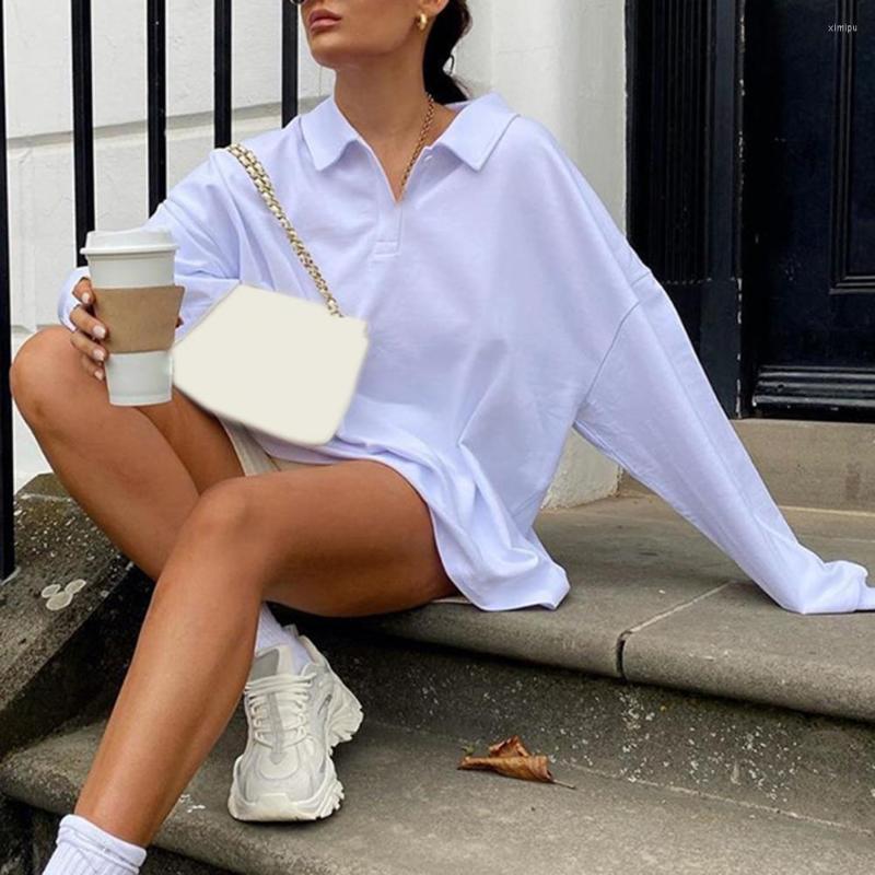 Women' Blouses Casual Women Sweatshirts White Loose Long Sleeve Lapel Button Design Solid Color Pullover Tops Spring Autumn Streetwear
Women' Blouses Casual Women Sweatshirts White Loose Long Sleeve Lapel Button Design Solid Color Pullover Tops Spring Autumn Streetwear