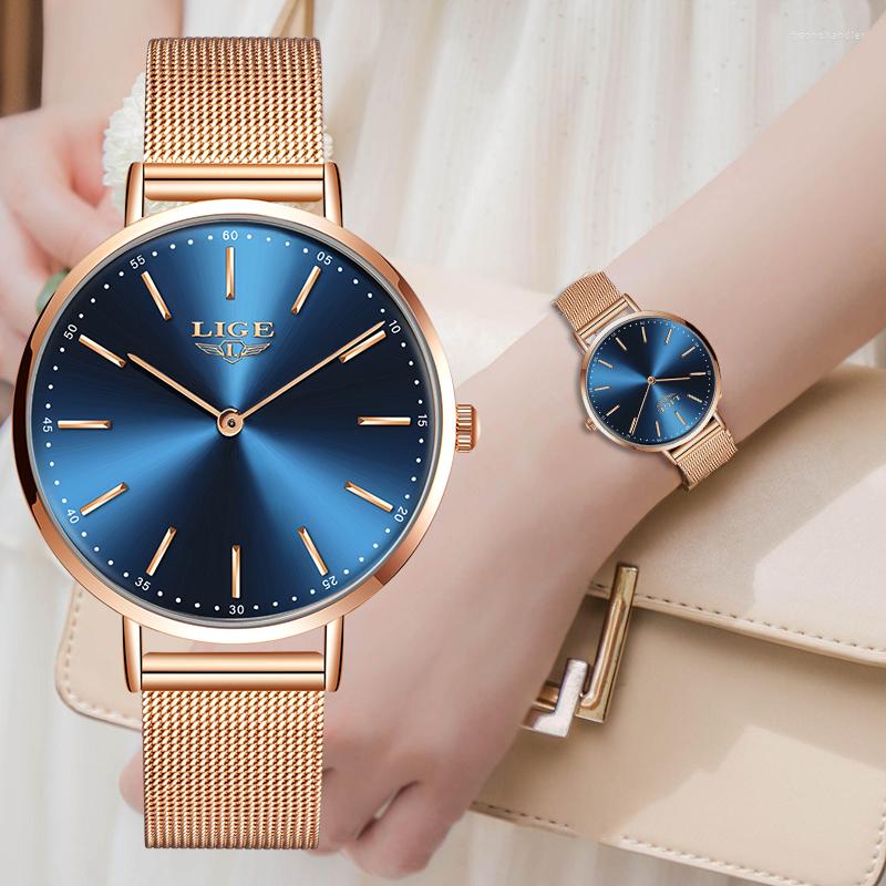 Wristwatches Luxury Rose Gold Watch Women Watches Top Brand Ladies Casual Quartz Mesh Belt Women's Wristwatch Montre Femme Relogio, Silver blue
Wristwatches Luxury Rose Gold Watch Women Watches Top Brand Ladies Casual Quartz Mesh Belt Women's Wristwatch Montre Femme Relogio, Silver blue