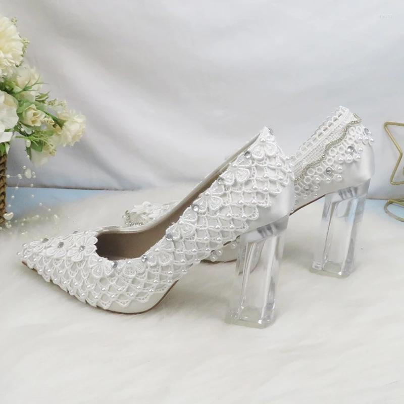 Dress Shoes Fashion White Bridal Wedding Pointed Toe Lace Flower Pearl Clear Thick Heel Ladies Big Size Party Woman Pumps, Pumps b
Dress Shoes Fashion White Bridal Wedding Pointed Toe Lace Flower Pearl Clear Thick Heel Ladies Big Size Party Woman Pumps, Pumps b