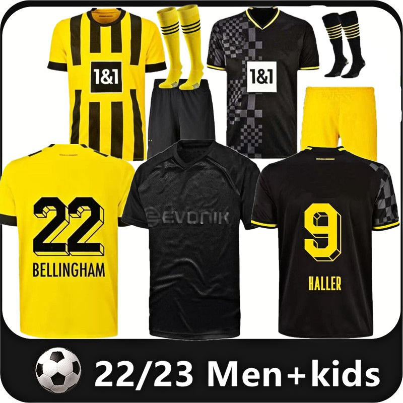 22 23 110Th soccer jerseys Borussia HAALAND KAMARA 2022 2023 black football shirt REUS BELLINGHAM HUMMELS REYNA BRANDT Dortmund men kids kit 1115, 22/23 away
22 23 110Th soccer jerseys Borussia HAALAND KAMARA 2022 2023 black football shirt REUS BELLINGHAM HUMMELS REYNA BRANDT Dortmund men kids kit 1115, 22/23 away