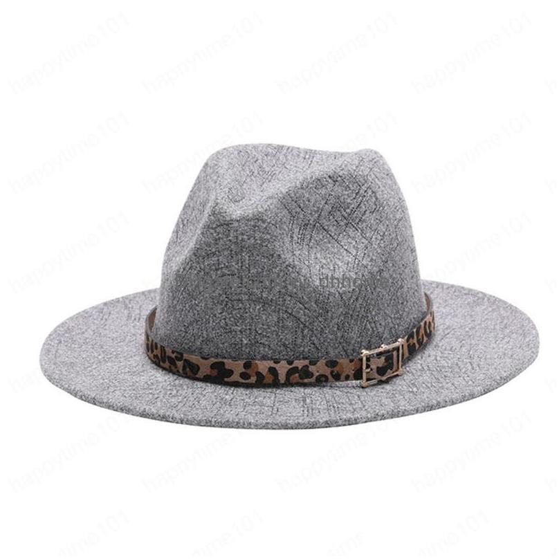 Wide Brim Hats Bucket Hats High Quality Fashion Woolen Women Felt Jazz Fedora Hats With Leopard Belt Wide Brim Panama Men Party We Dhkjn
Wide Brim Hats Bucket Hats High Quality Fashion Woolen Women Felt Jazz Fedora Hats With Leopard Belt Wide Brim Panama Men Party We Dhkjn