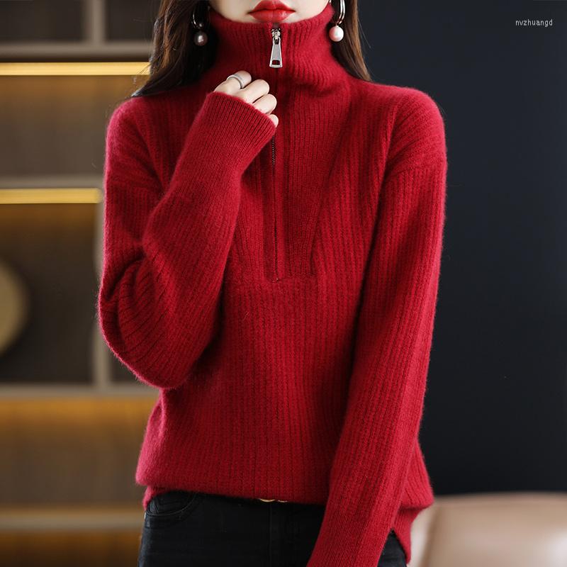 Women' Sweaters Merino Wool Women' High Neck Sweater Autumn And Winter Casual Knitting Loose Top Fashion Zipper Half Open Pullover, Golden camel
Women' Sweaters Merino Wool Women' High Neck Sweater Autumn And Winter Casual Knitting Loose Top Fashion Zipper Half Open Pullover, Golden camel