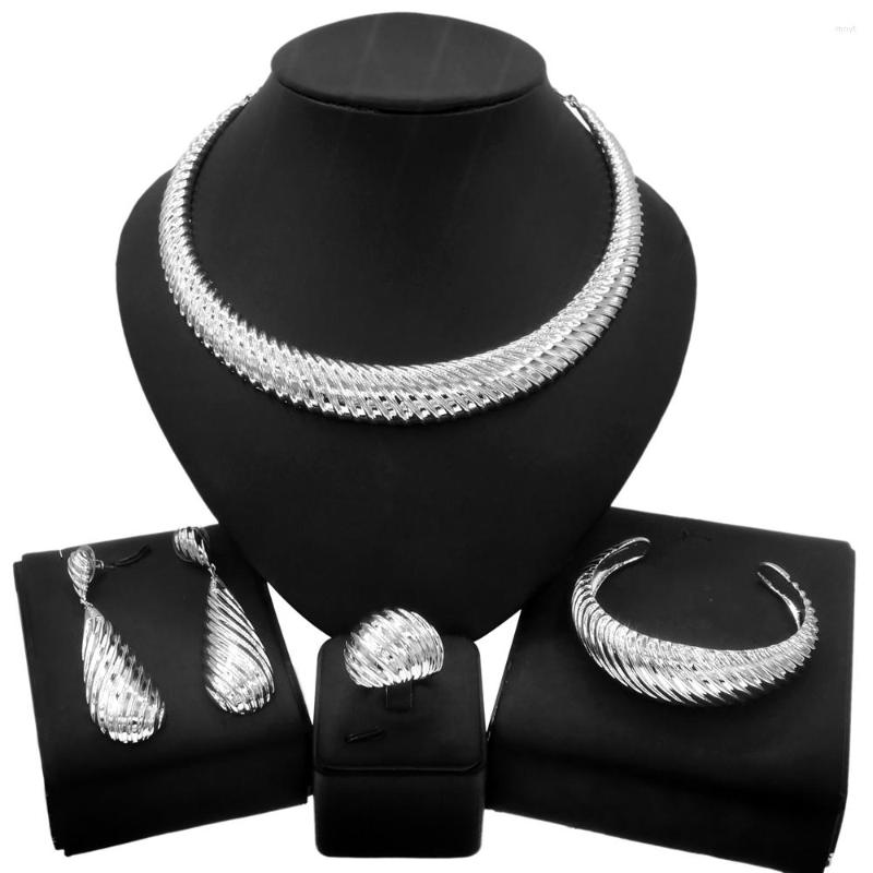 Necklace Earrings Set Yulaili Dubai Gold For Women Wedding Accessories Party Gift Bracelet Ring Fine Jewellery, Picture shown
Necklace Earrings Set Yulaili Dubai Gold For Women Wedding Accessories Party Gift Bracelet Ring Fine Jewellery, Picture shown