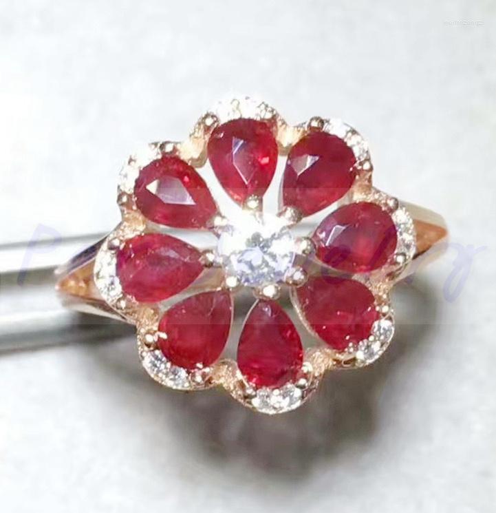 Cluster Rings Per Jewelry Natural Real Ruby Flower Ring 925 Sterling Silver 0.3ct 8pcs Gemstone Fine L8081805
Cluster Rings Per Jewelry Natural Real Ruby Flower Ring 925 Sterling Silver 0.3ct 8pcs Gemstone Fine L8081805
