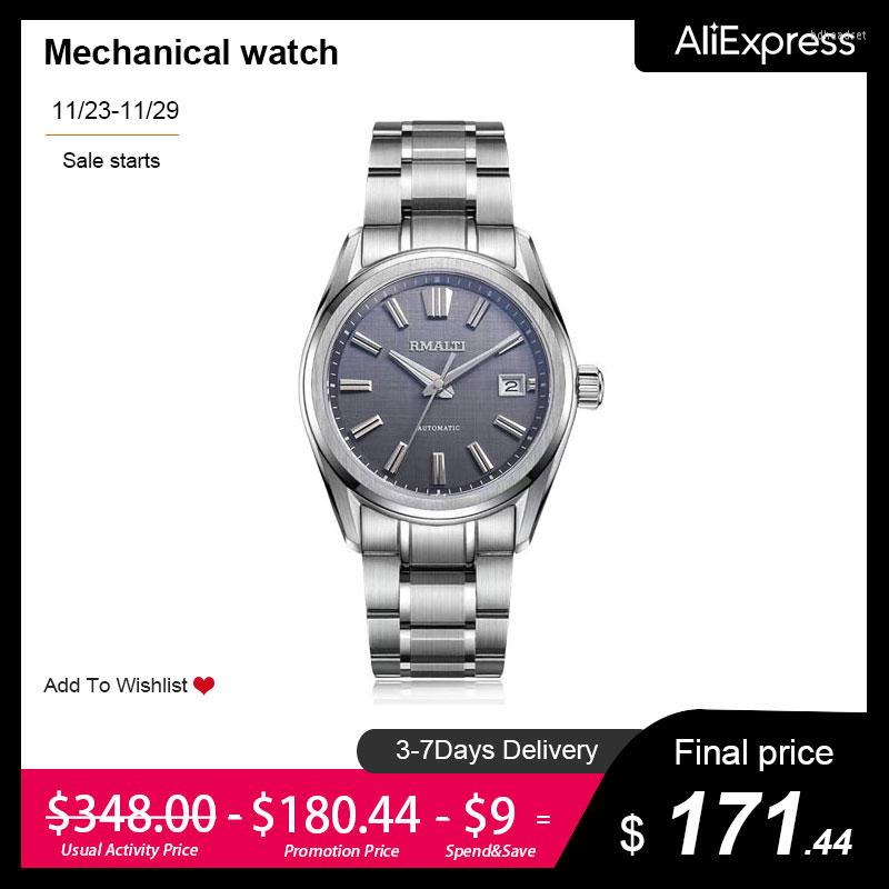Wristwatches RMALTI Linen Gray High Quality Automatic Mechanical Business Men's Watch Luxury 10 Bar Waterproof NH35 Movement Sapphire, Green
Wristwatches RMALTI Linen Gray High Quality Automatic Mechanical Business Men's Watch Luxury 10 Bar Waterproof NH35 Movement Sapphire, Green