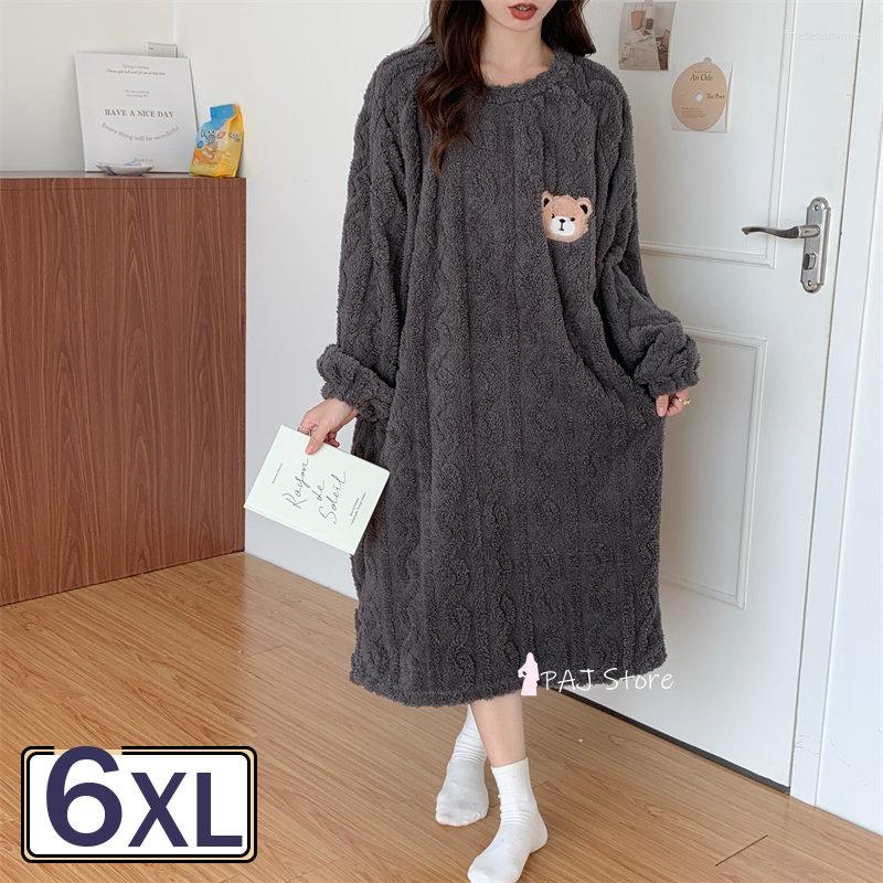 Women's Sleepwear Women Nightgown Plus Size 5XL Winter Jacquard Home Nightdress Plush Flannel Sleepshirt Pregnant Dress Thick Night Wear, Polyester (thin)
Women's Sleepwear Women Nightgown Plus Size 5XL Winter Jacquard Home Nightdress Plush Flannel Sleepshirt Pregnant Dress Thick Night Wear, Polyester (thin)