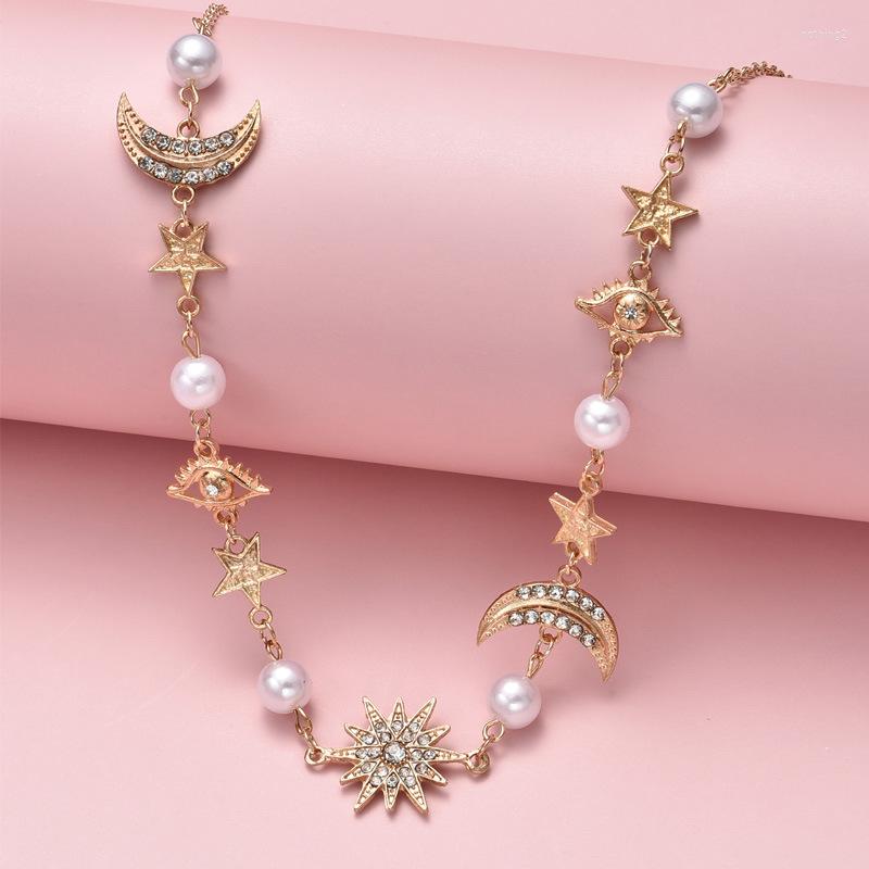 Pendants Fashion Necklace Eye Moon Star Sun Flower Simulation Pearl Crystal Clavicle Chain Gold Engagement Jewelry
Pendants Fashion Necklace Eye Moon Star Sun Flower Simulation Pearl Crystal Clavicle Chain Gold Engagement Jewelry