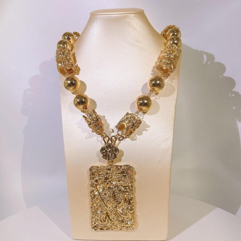 Pendant Necklaces 5% Real Gold Neutral Luxury Atmospheric Design Dragon Shape Long Necklace Jewelry Sets Window Display Yulaili
Pendant Necklaces 5% Real Gold Neutral Luxury Atmospheric Design Dragon Shape Long Necklace Jewelry Sets Window Display Yulaili