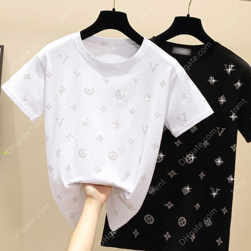George Clothing Style Loose Short sleeved Fashion Simple Blouse Solid Color Printing Diamond T shirt Women, White
George Clothing Style Loose Short sleeved Fashion Simple Blouse Solid Color Printing Diamond T shirt Women, White