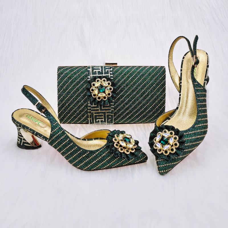 Dress Shoes Latest N.Green Color Nigeria Rhinestone Flower Decoration African Party Women's And Bag Set, Photo color
Dress Shoes Latest N.Green Color Nigeria Rhinestone Flower Decoration African Party Women's And Bag Set, Photo color
