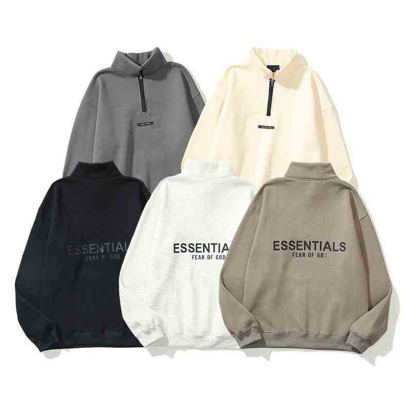 Suede Comfortable Designer Zip Luxury Sweatshirt Men's Half Hoodies Mock Neck Cotton Sweater of Goddess Double Back AHMW, Grey plush thermal genuine quality
Suede Comfortable Designer Zip Luxury Sweatshirt Men's Half Hoodies Mock Neck Cotton Sweater of Goddess Double Back AHMW, Grey plush thermal genuine quality