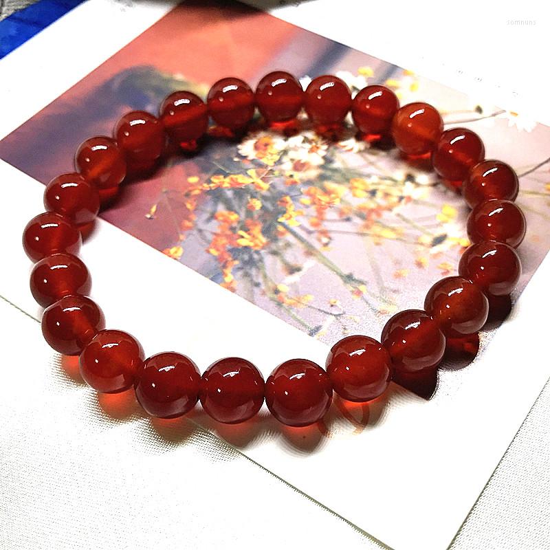 Strand 8 Mm Nature Carnelian Red Agates 18.5-19 Cm Bracelet For Women Good Quality Stone Not Glass Strong Shine
Strand 8 Mm Nature Carnelian Red Agates 18.5-19 Cm Bracelet For Women Good Quality Stone Not Glass Strong Shine