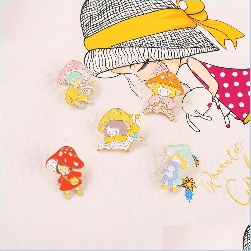 Pins Brooches Enamel Brooches Pins Mushroom Girl Flower Bear Badges Clothes Brooch Pin Cap Bag Creative Jewelry 1476 E3 Drop Dhgarden Dhtyo
Pins Brooches Enamel Brooches Pins Mushroom Girl Flower Bear Badges Clothes Brooch Pin Cap Bag Creative Jewelry 1476 E3 Drop Dhgarden Dhtyo