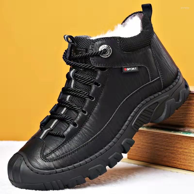 Boots Men's Casual Fur Winter Outdoor Warm Thick Wool Cotton Shoes Top Plush Anti-skid Snow, Black
Boots Men's Casual Fur Winter Outdoor Warm Thick Wool Cotton Shoes Top Plush Anti-skid Snow, Black