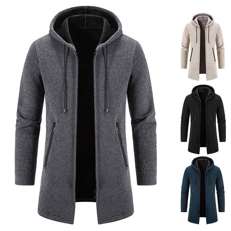 Men's Sweaters Winter Sweatercoat Men Casual Hooded Collar Fur Lining Windbreaker Knitted Sweater Top Midlength Velvet Thick Cardigan Sweater 221128, As picture
Men's Sweaters Winter Sweatercoat Men Casual Hooded Collar Fur Lining Windbreaker Knitted Sweater Top Midlength Velvet Thick Cardigan Sweater 221128, As picture