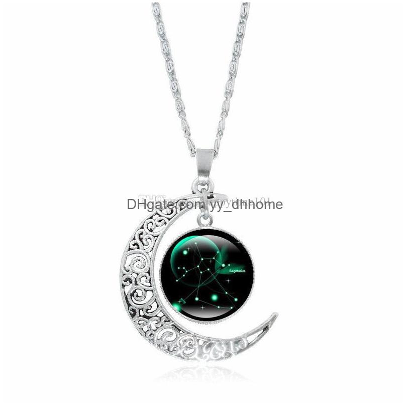 Pendant Necklaces Fashion 12 Constellation Necklace Zodiac Glass Cabochon Pendant Sier Crescent Moon Chain Women Jewelry Drop Delive Dh9M2
Pendant Necklaces Fashion 12 Constellation Necklace Zodiac Glass Cabochon Pendant Sier Crescent Moon Chain Women Jewelry Drop Delive Dh9M2
