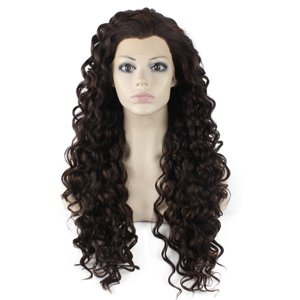 Extra Long Highlighted Brown Wig Heat Friendly Lace Front Synthetic Hair Curly Wig, Mix color
Extra Long Highlighted Brown Wig Heat Friendly Lace Front Synthetic Hair Curly Wig, Mix color
