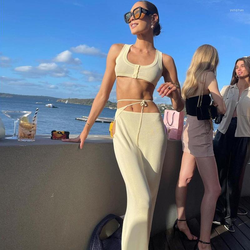 Women' Tanks Gaono Women Sexy Two Piece Long Skirt Outfits Rib Sleeveless Tank Crop Tops High Waist Cutout Bodycon Slit Set Summer, Yellow
Women' Tanks Gaono Women Sexy Two Piece Long Skirt Outfits Rib Sleeveless Tank Crop Tops High Waist Cutout Bodycon Slit Set Summer, Yellow