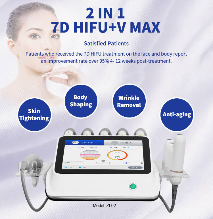 Good Salon dual handle hifu 7d facial y corporal 2022 SMAS face lifting and body slimming 7D hifu facial machine for salon