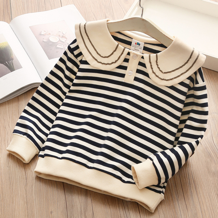 Pullover Autumn Spring 2 3 4 5 6 7 8 9 10 Years Casual Long Sleeve Peter Pan Collar Cotton Striped Sweatshirts For Kids Baby Girls 221128
Pullover Autumn Spring 2 3 4 5 6 7 8 9 10 Years Casual Long Sleeve Peter Pan Collar Cotton Striped Sweatshirts For Kids Baby Girls 221128