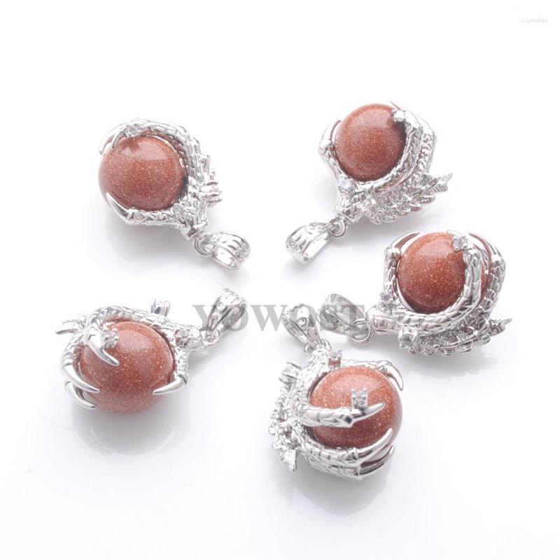 Pendant Necklaces Wholesale 5Pcs/Lot Natural Stone Pendants Golden Sand Round Ball Bead Dragon Claw Crystal Reiki Chakra Women Gift QN3107
Pendant Necklaces Wholesale 5Pcs/Lot Natural Stone Pendants Golden Sand Round Ball Bead Dragon Claw Crystal Reiki Chakra Women Gift QN3107