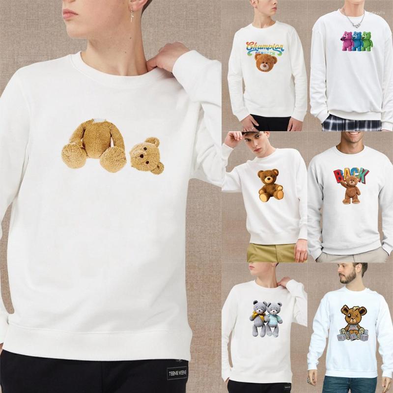 Men' Hoodies Men' Casual Fashion Long-sleeved Sweatshirt White Pullover Street Cartoon Teddy Bear Print Autumn Series Round Neck Warm
Men' Hoodies Men' Casual Fashion Long-sleeved Sweatshirt White Pullover Street Cartoon Teddy Bear Print Autumn Series Round Neck Warm