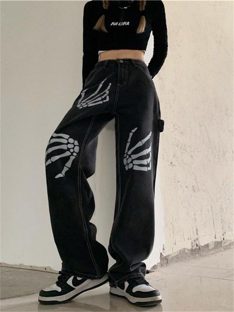 Women' Jeans 2022 Women Punk Skull Emo Loose Korean Cargo Pants Harajuku Print Hip Hop Wide Leg Egirl Retro Streetwear Y2k Denim, Belt
Women' Jeans 2022 Women Punk Skull Emo Loose Korean Cargo Pants Harajuku Print Hip Hop Wide Leg Egirl Retro Streetwear Y2k Denim, Belt