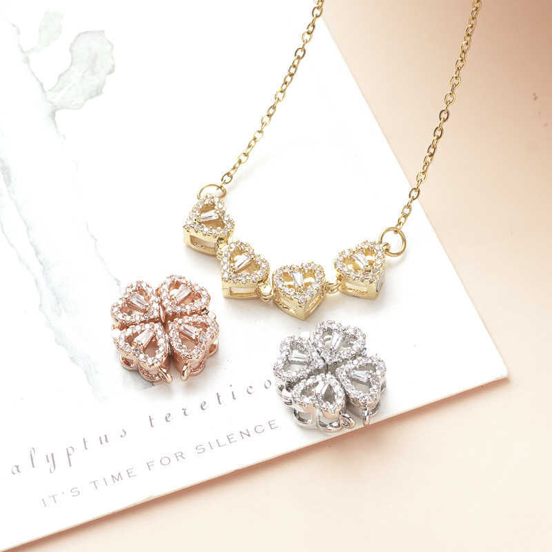 Pendant Necklaces Neckchain accessories Women's new ins style four leaf clover petal necklace full diamond hollow love chain jewelry
Pendant Necklaces Neckchain accessories Women's new ins style four leaf clover petal necklace full diamond hollow love chain jewelry