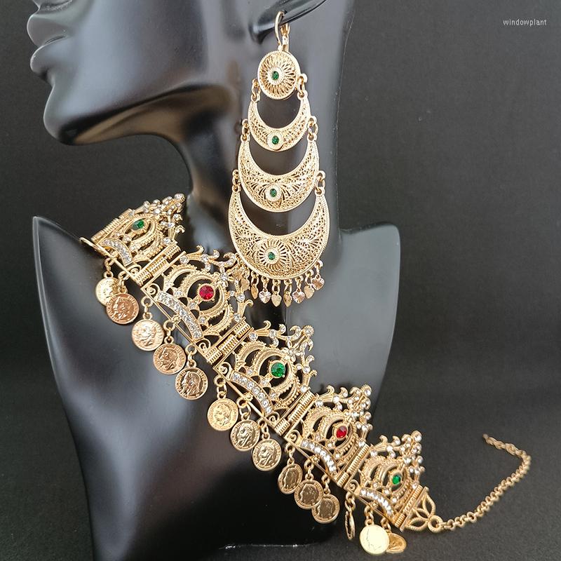 Necklace Earrings Set Turkey Wedding Jewelry Coin Pendant Tassel Head Chain Bridal Hair Moon Shape Women, Picture shown
Necklace Earrings Set Turkey Wedding Jewelry Coin Pendant Tassel Head Chain Bridal Hair Moon Shape Women, Picture shown