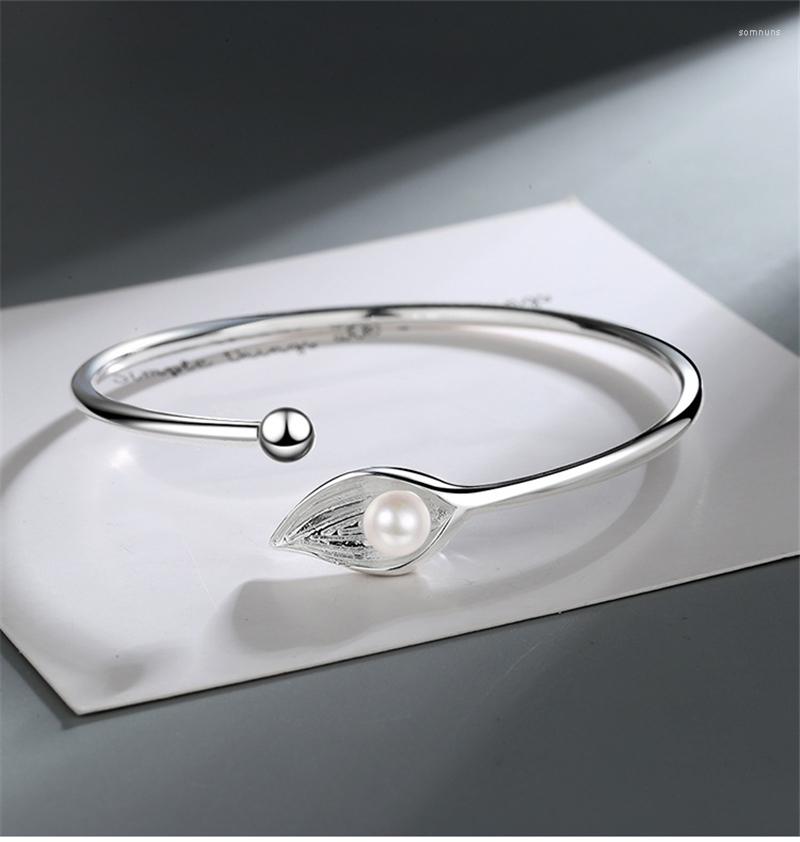 Bangle Silver Bracelet & Bangles For Women Leaf Pearl Charm Cuff Adjustable Wedding Jewelry Accesories Pulseira Feminina
Bangle Silver Bracelet & Bangles For Women Leaf Pearl Charm Cuff Adjustable Wedding Jewelry Accesories Pulseira Feminina