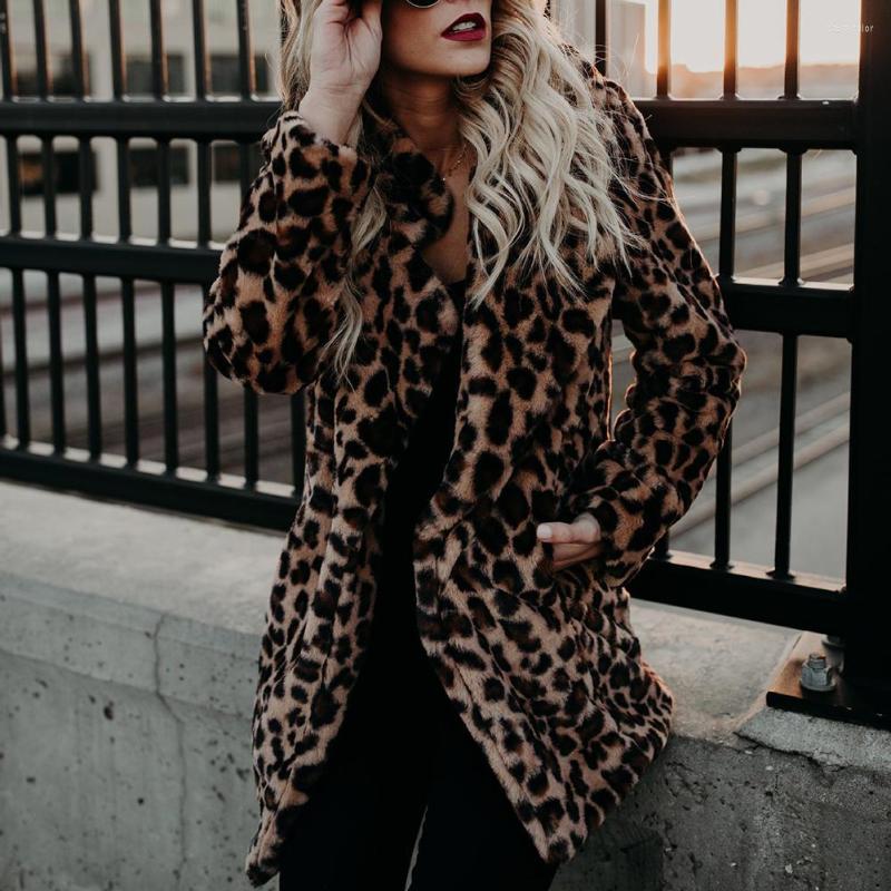 Women' Fur Luxury Women Long Sleeve Lapel Collar Leopard Print Woolen Thick Warm Midi Coat, Auburn
Women' Fur Luxury Women Long Sleeve Lapel Collar Leopard Print Woolen Thick Warm Midi Coat, Auburn