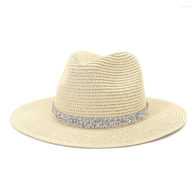 Wide Brim Hats Summer Straw Hat For Men Women Sun Beach Jazz Panama Fedora Protection Cap, Khaki 
Wide Brim Hats Summer Straw Hat For Men Women Sun Beach Jazz Panama Fedora Protection Cap, Khaki