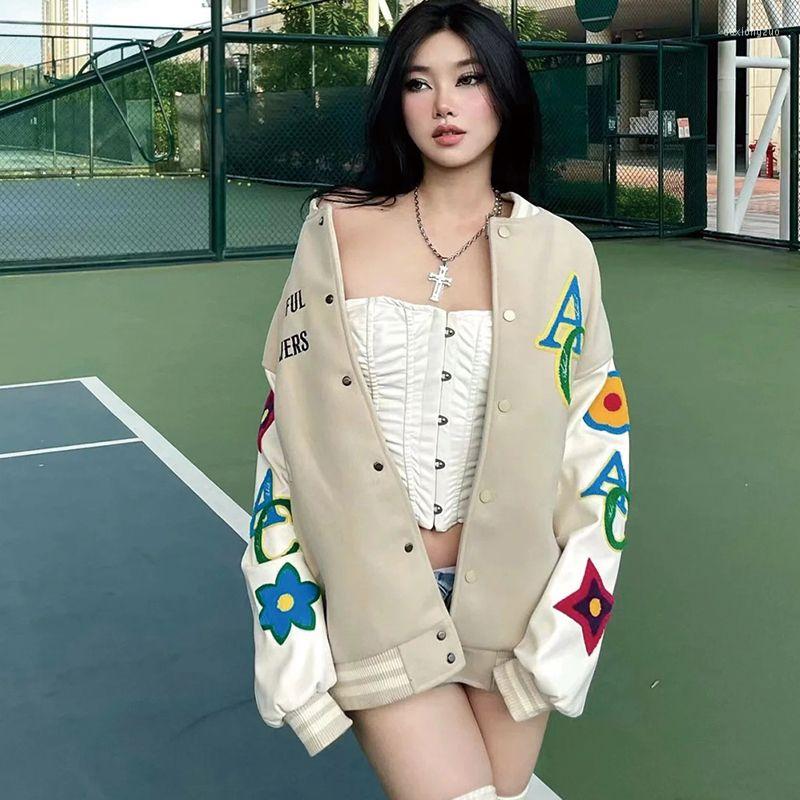 Men' Hoodies 22 Autumn/winter Baseball Uniform Rainbow Floral Embroidered Flocking Jacket Personality Fashion Outdoor Casual Coat Female, Beige
Men' Hoodies 22 Autumn/winter Baseball Uniform Rainbow Floral Embroidered Flocking Jacket Personality Fashion Outdoor Casual Coat Female, Beige