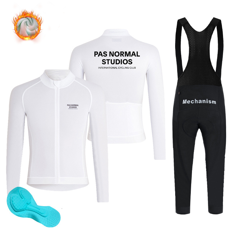 Cycling Jersey Sets PAS NORMAL STUDIOS winter fleece men's clothing team road mountain biking jersey cold cycling PNS suit 221125 - view 4