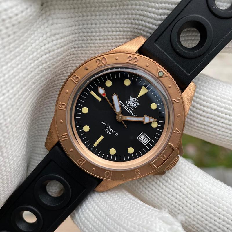Wristwatches Bronze Dive Watch For Men STEELDIVE SD1966S Pig Beak Card Lock Device Bezel Copper Pointer Pot Lid Bubble Mirror Sapphire, 66s-hf
Wristwatches Bronze Dive Watch For Men STEELDIVE SD1966S Pig Beak Card Lock Device Bezel Copper Pointer Pot Lid Bubble Mirror Sapphire, 66s-hf