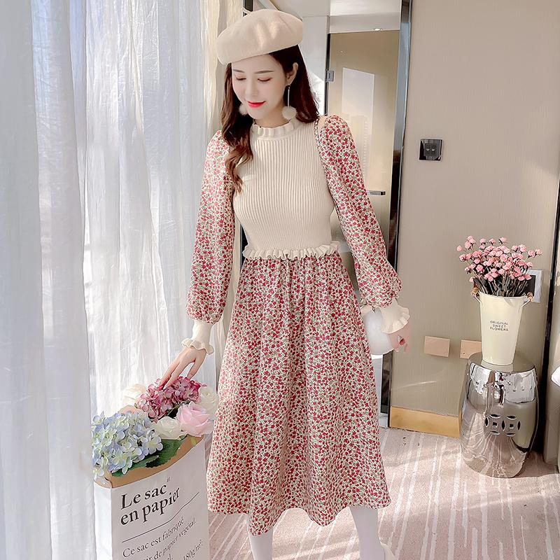 Casual Dresses 2022 Autumn Winter Women Slim Knit Dress Female Elegant Patchwork Floral Print Temperament Sweet Sweater For, Burgundy
Casual Dresses 2022 Autumn Winter Women Slim Knit Dress Female Elegant Patchwork Floral Print Temperament Sweet Sweater For, Burgundy