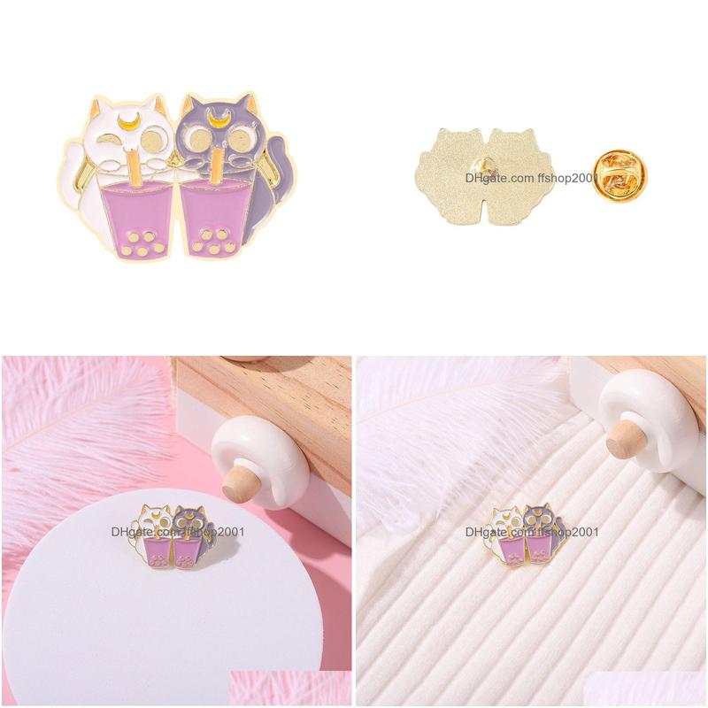 Pins Brooches Cute Couple Cat Drinking Milk Tea Brooches Creative Gold Plated Animal Alloy Brooch For Girls Enamel Pins Badge Drop Dhdyf
Pins Brooches Cute Couple Cat Drinking Milk Tea Brooches Creative Gold Plated Animal Alloy Brooch For Girls Enamel Pins Badge Drop Dhdyf