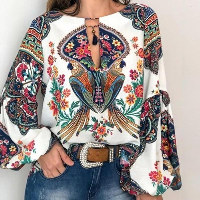 Women's Blouses Women Shirt Colorful Print Long Sleeves Crew Neck Rich Colors Retro Loose Pullover Ethnic Style Round Blouse Clothes, Blue
Women's Blouses Women Shirt Colorful Print Long Sleeves Crew Neck Rich Colors Retro Loose Pullover Ethnic Style Round Blouse Clothes, Blue