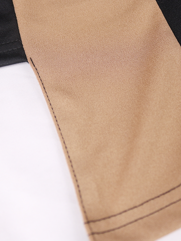 Party Dresses Elegant Women Summer Dress Contrast Irregular Hollow Out Collar Half Sleeve Slim Fit Knee Office Lady Vintage Fashion 221128