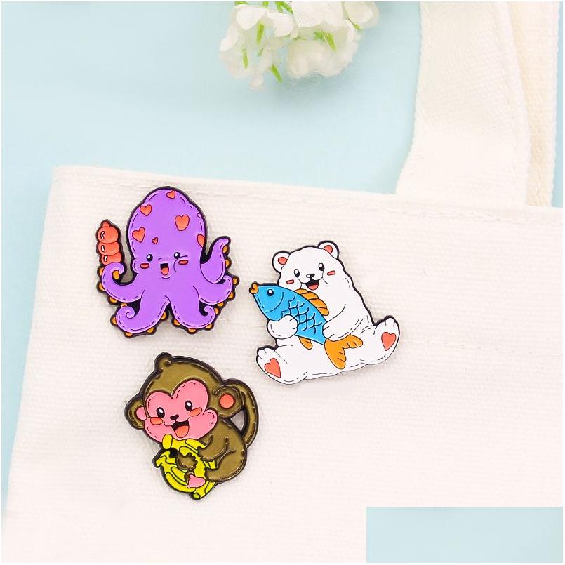 Pins Brooches Cute Animal Brooches 3Pcs Set Cartoon Bear Monkey Octopus Enamel Painting Badges For Girls Alloy Pin Jewelry Drop Deli Dhras
Pins Brooches Cute Animal Brooches 3Pcs Set Cartoon Bear Monkey Octopus Enamel Painting Badges For Girls Alloy Pin Jewelry Drop Deli Dhras